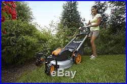 WG771 WORX 19 56V Lithium 3-in-1 Cordless Mower with Locking Caster Wheels