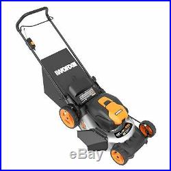 WORX WG751 2X20V 20 Cordless 5.0ah Lawn Mower with Mulch Plug and Side Discharge