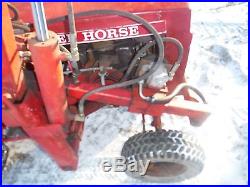 Wheel Horse C120 garden tractor with factory single arm frontend loader