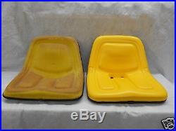 Yellow Replacement seat for John Deere 300, 312, 314, 317, 400 STEEL PAN! #BZ